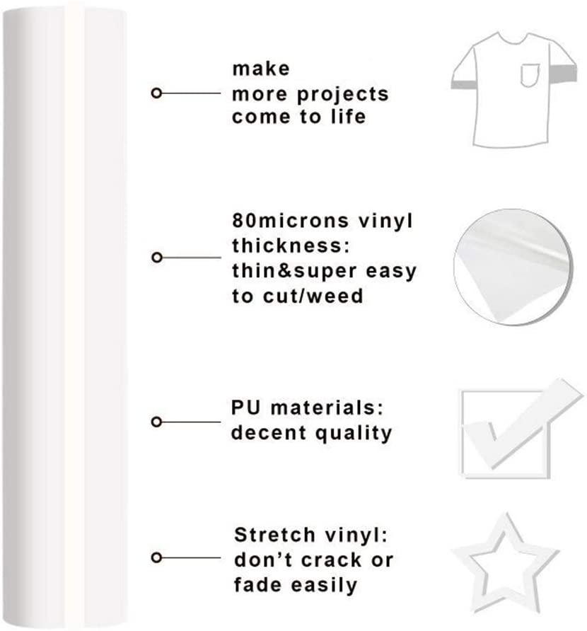 T-Shirt Pro HTV White: High-Quality Heat Transfer Vinyl for Crafting