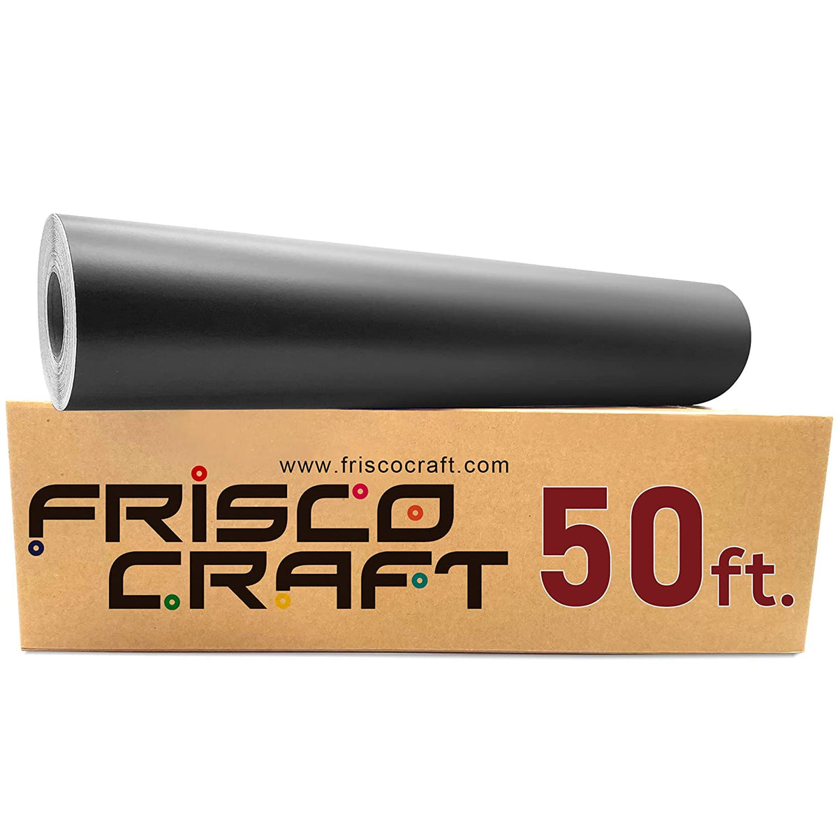 24 x 50 ft Roll of glossy Black Repositionable Adhesive-Backed Vinyl for  Craft Cutters, Punches and Vinyl Sign Cutters