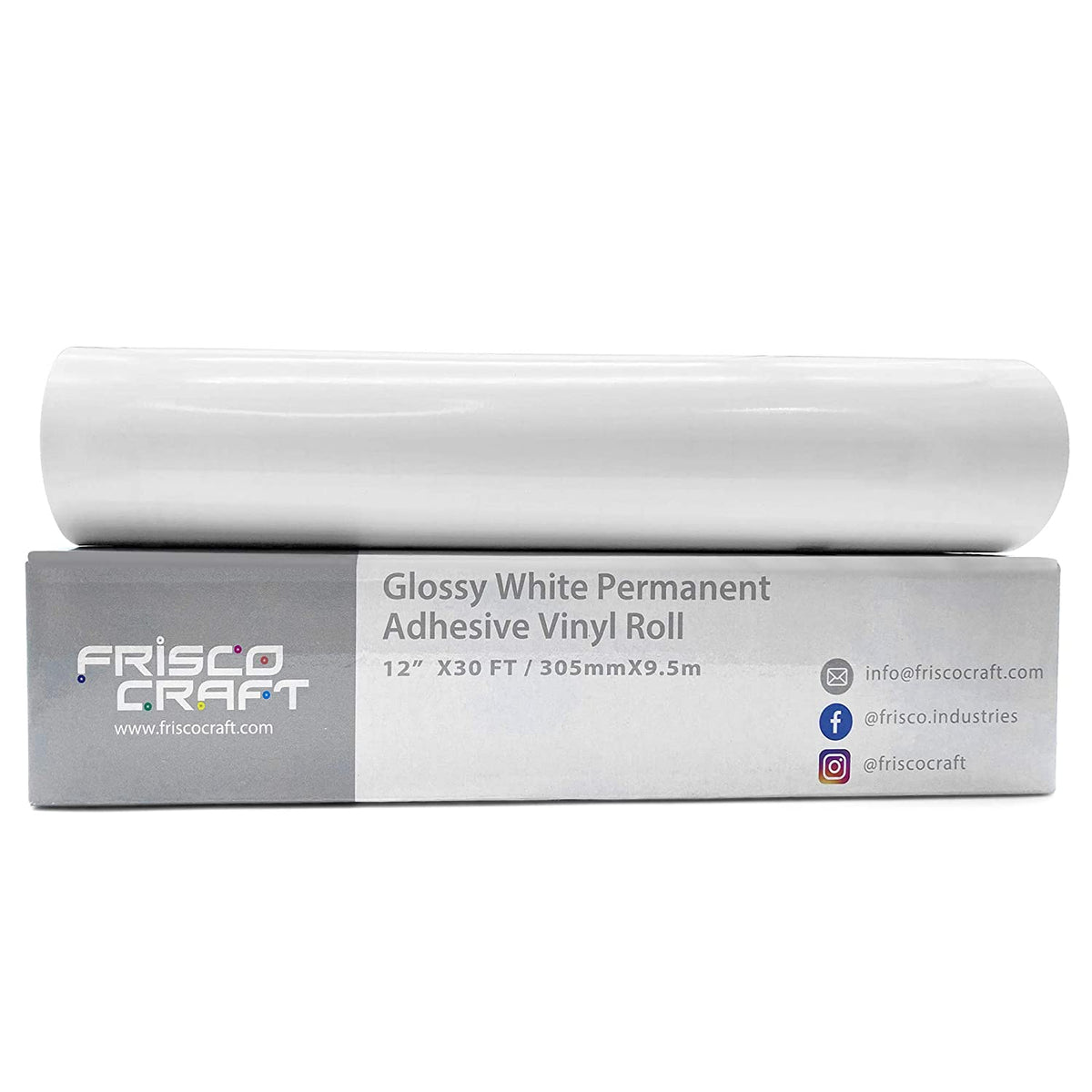White Permanent Vinyl Roll 12 X 8ft Waterproof Self - Adhesive Craft  Glossy