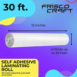 Frisco Craft Transparent Matte Clear Self Adhesive Laminating Roll 12"x30FT
