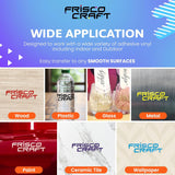 Frisco Craft Clear Premium Tack Vinyl Transfer Paper Tape Roll-12 x 50 FT w/Alignment Grid Application Tape for Cricut & Silhouette Cameo, Adhesive Vinyl for Decals,Signs, Windows, Stickers
