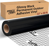 Frisco Crafts Glossy Permanent Vinyl - Durable Self Adhesive Vinyl for Crafting, Signage, & Home Decor - Weather-Resistant