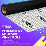 Frisco Crafts Glossy Permanent Vinyl - Durable Self Adhesive Vinyl for Crafting, Signage, & Home Decor - Weather-Resistant
