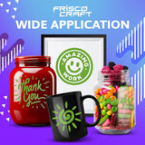 Frisco Crafts Glossy Permanent Vinyl - Durable Self Adhesive Vinyl for Crafting, Signage, & Home Decor - Weather-Resistant