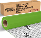 Frisco Crafts Glossy Permanent Vinyl - Durable Self Adhesive Vinyl for Crafting, Signage, & Home Decor - Weather-Resistant