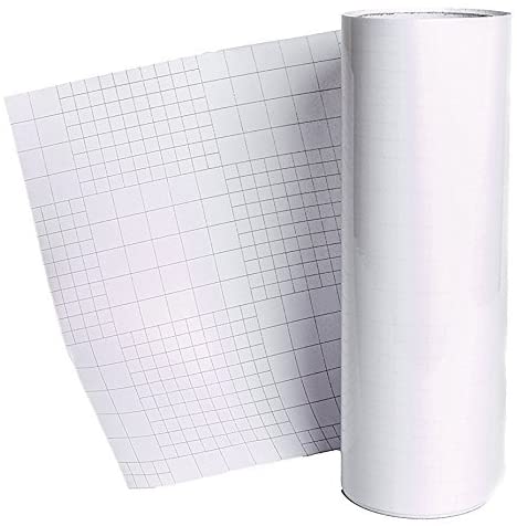  Frisco Craft AT-65 Clear Vinyl Transfer Paper Tape Roll-12 x 50  FT w/Alignment Grid Application Tape Compatible for Silhouette Cameo,  Cricut Adhesive Vinyl for Decals,Signs, Windows, Stickers