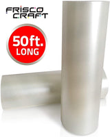 Frisco Craft C-370 Clear Lay Flat Transfer Roll 12" x 50 Feet and Frisco Craft Matte Black Permanent Adhesive Vinyl Roll 12" by 30 FEET