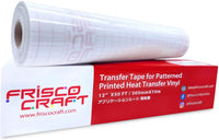 Frisco Craft Transfer Tape for Heat Transfer Vinyl - Iron On Transfer Paper - Heat Transfer Paper, Clear Transfer Tape for Printable HTV (12" X 50FT)