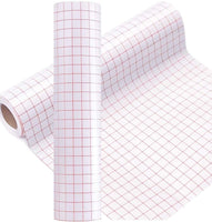 Frisco Craft Clear Premium Tack Vinyl Transfer Paper Tape Roll-12 x 50 FT w/Alignment Grid Application Tape for Cricut & Silhouette Cameo, Adhesive Vinyl for Decals,Signs, Windows, Stickers