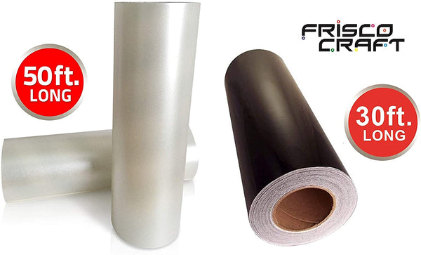 Frisco Craft C-370 Transfer Tape for Vinyl 12 x 50 Feet Clear Lay Flat, Application Tape Perfect for Self Adhesive Vinyl for Signs Stickers Decals  Walls Doors…