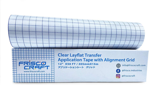 Frisco Craft C-370 Clear Lay Flat Transfer Tape for Vinyl 12 x 50 Feet