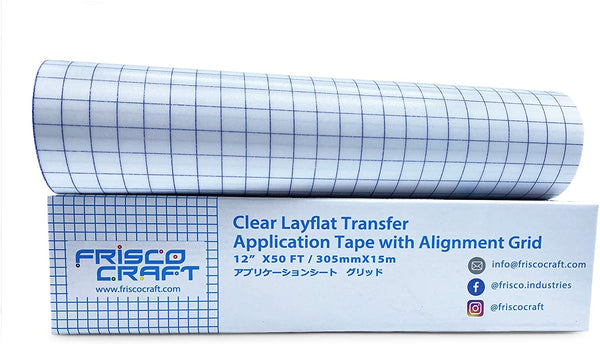 Frisco Craft C-370 Transfer Tape for Vinyl 12 x 50 Feet Clear Lay